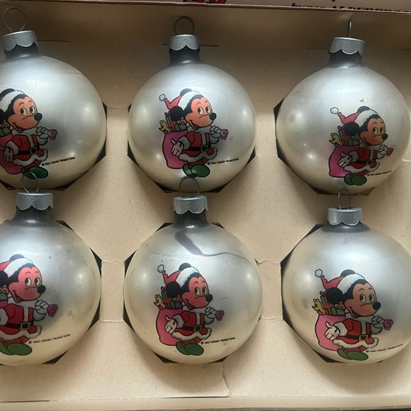 6 Vintage Alderbrook Disney Glass Ornaments (Mickey) in original packaging - Picture 3 of 10